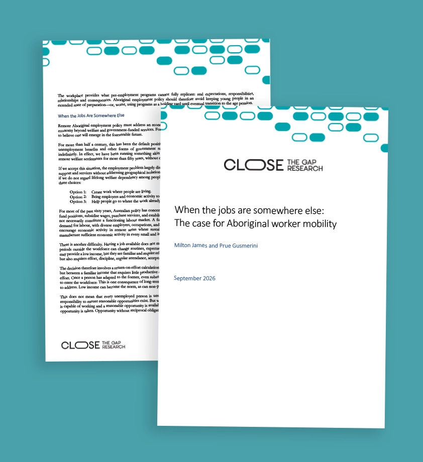 When the jobs are somewhere else: The case for Aboriginal worker mobility paper